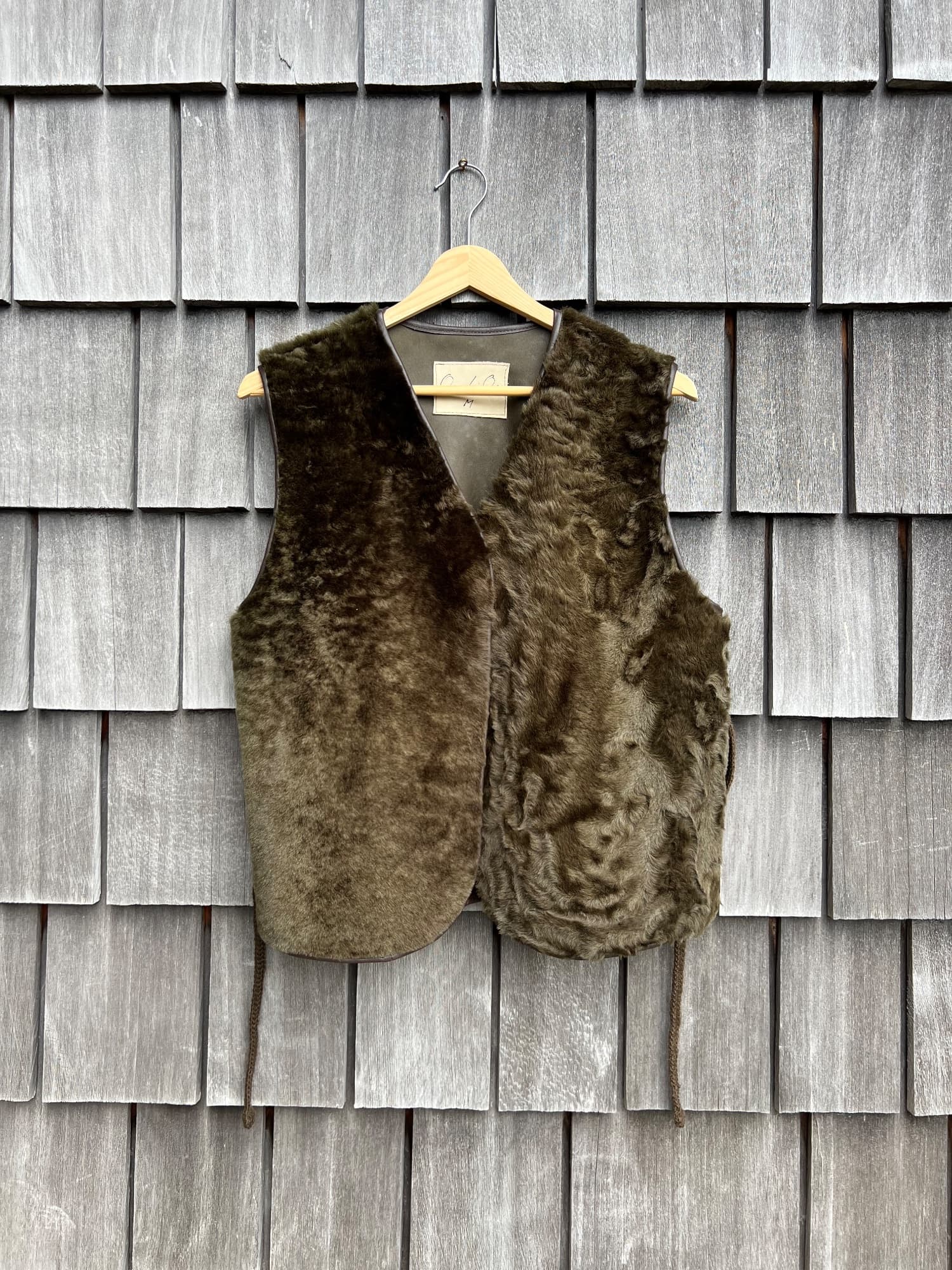 Curly shearling vest